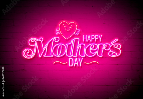 Mother S Day Neon Style Text Effect Kaufen Sie Diese Vorlage Und Finden Sie Ahnliche Vorlagen Auf Adobe Stock Adobe Stock