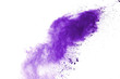 Abstract purple powder explosion on white background. abstract colored powder splatted, Freeze motion of colorful powder exploding.