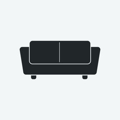 Wall Mural - Couch vector icon illustration sign