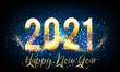 Shining Happy New Year 2021 Background with Golden text vector illustration - New Year 2021 Background with Golden text vector illustration - 2021 happy New Year Background