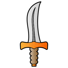 Wall Mural - knife weapon vector design. digital hand drawn. comic style