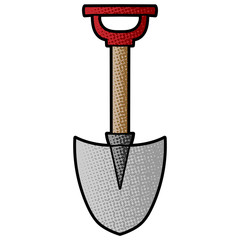 Wall Mural - shovel vector design. digital hand drawn. comic style