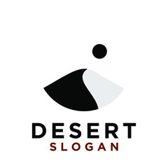 Wall Mural - desert black logo icon design vector