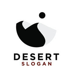 Wall Mural - desert black logo icon design vector