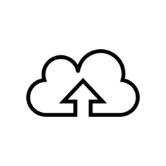 Sticker - backup data line sign icon in linear style on white background