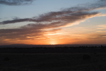 Wall Mural - Sunset sky over Albuquerque, New Mexico. 