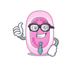 Poster - An elegant bordetela pertussis Businessman mascot design wearing glasses and tie