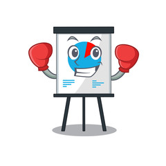 Sticker - A sporty boxing athlete mascot design of corona graph with red boxing gloves