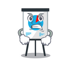 Poster - Mascot design concept of corona graph with angry face