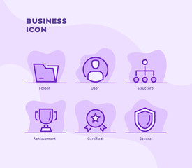 Wall Mural - business thin line icons. vector outline design symbols for business management finance strategy mar