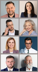 Poster - Collage with portraits of different business people