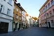 Street Amidst Buildings Against Clear Sky