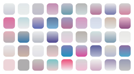 Poster - big set of soft gradients combinations swatches