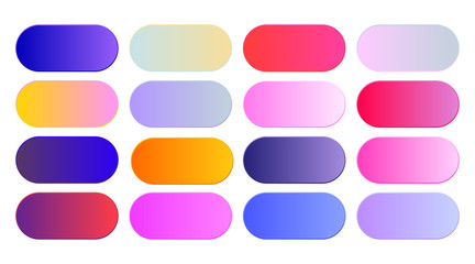 Canvas Print - set of vibrant gradients  swatches or buttons