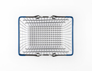 Shopping basket or shopping cart isolated on a white background..