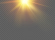 © timchig - Star explosion vector illustration, glowing sun. Sunshine isolated on transparent background