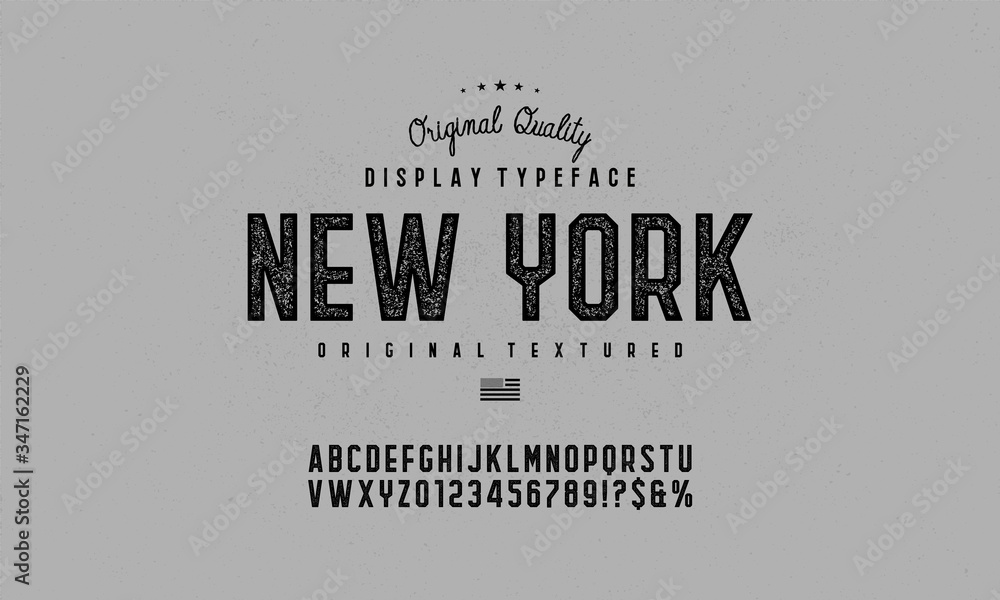 Octagonal Lettering Guide Vintage, octagonal, textured bold font with grunge effect. Vector ...