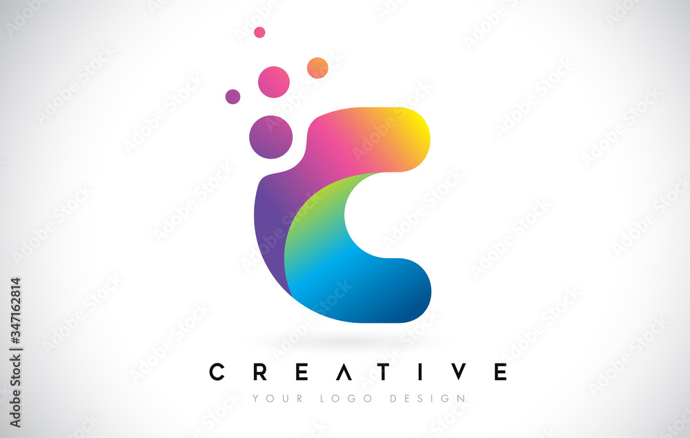 Dots Letter C Logo. C Letter Design Vector with Dots.Vector Lettering ...