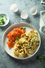 Poster - Scrambled eggs with smoked salmon