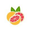 Grapefruit logo. Isolated grapefruit on white background