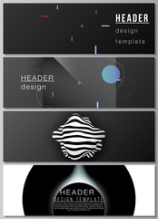 vector layout of headers, banner design templates for website footer design, horizontal flyer, websi