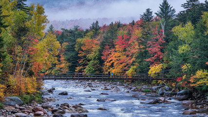 Wall Mural - Autumn in the mountains of New Hampshire White Mountains on the Kancamagus Highway