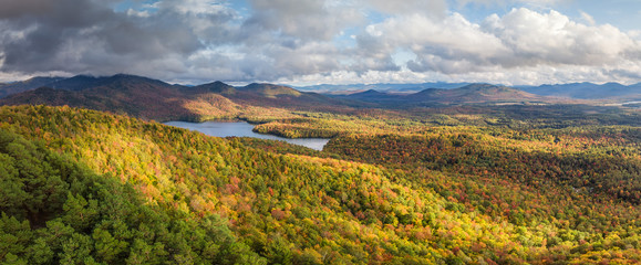 Wall Mural - Autumn View from Mount Baker Peak near Saranac Lake - Adirondack - New York