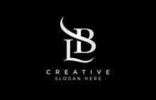 LB Lb Letter Design Logo Logotype Icon Concept With Serif Font And Classic Elegant Style Look Vector Illustration. LB Letter Logo Design Template Vector Illustration.
