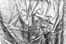 Wrinkled Silver Metallic Fabric