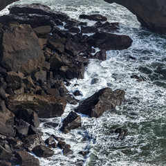 waves on the rocks