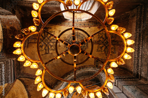 Cuadros en Lienzo Interior Of Illuminated Hagia Sophia