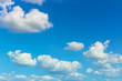 bright clouds floating on color blue sky with wind