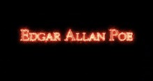 Edgar Allan Poe Written With Fire. Loop