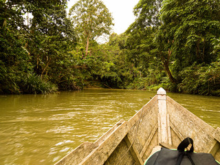 travel on the river using klotok