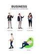 © kreevstock - Business flat character man and woman illustration. Suitable for any purposes