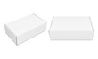 © Evgeniy Zimin - Two closed blank packaging boxes mockups isolated on white background. Vector illustration