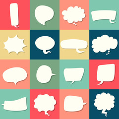 Wall Mural - Colorful speech bubbles vector set.