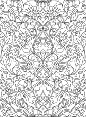 Wall Mural - Arabic floral seamless pattern. Traditional arabic islamic background. Mosque decoration element. Outline vector illustration.