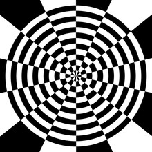Black And White Optical Illusion Target Pattern
