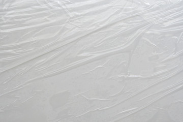 Poster - White plastic film wrap texture background