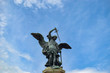 Statue of Saint Michael Archangel on the top of Sant' Angelo Castle, Mausoleum in Rome, Italy