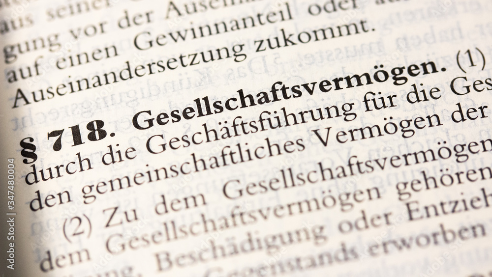 Gesellschaftsvermögen in § 718 BGB