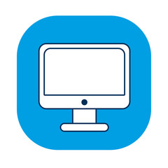 Sticker - desktop computer monitor isolated icon