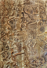 Bas-relief Stone Carving In Cambodia