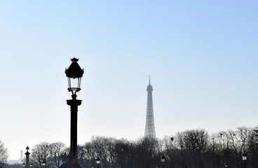 Poster - The view of Paris with Eiffel Tower.