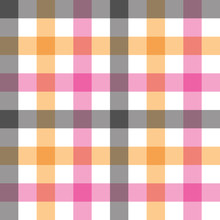 Checkered Background Of Stripes In Grey, Orange, Pink And White