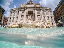 Water Surface View Of Trevi Fountain