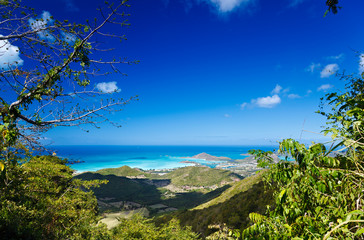 antigua coastline high angle view
