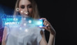 © photon_photo - Business, Technology, Internet and network concept. Young businessman working on a virtual screen of the future and sees the inscription: Server security