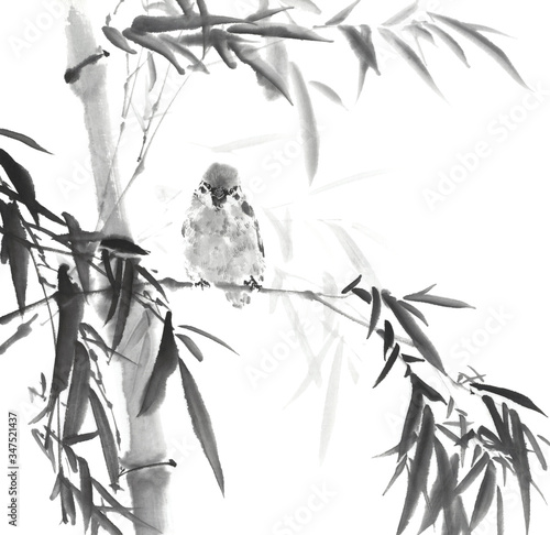 雀に竹 水墨画 Adobe Stock でこのストックイラストを購入して 類似のイラストをさらに検索 Adobe Stock 雀に竹 水墨画 Adobe Stock でこのストックイラストを購入して 類似のイラストをさらに検索 Adobe Stock